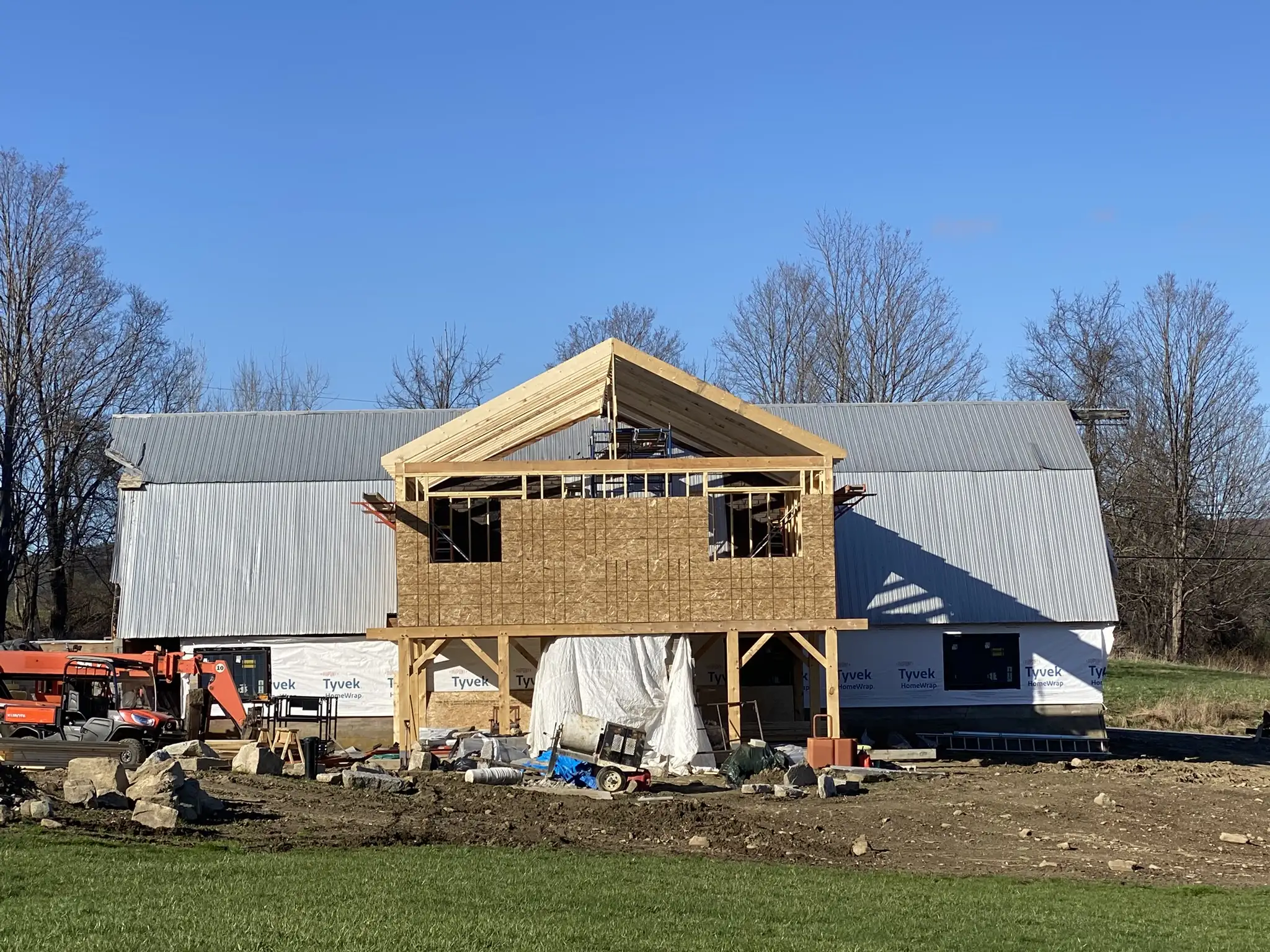 Framing the new structure